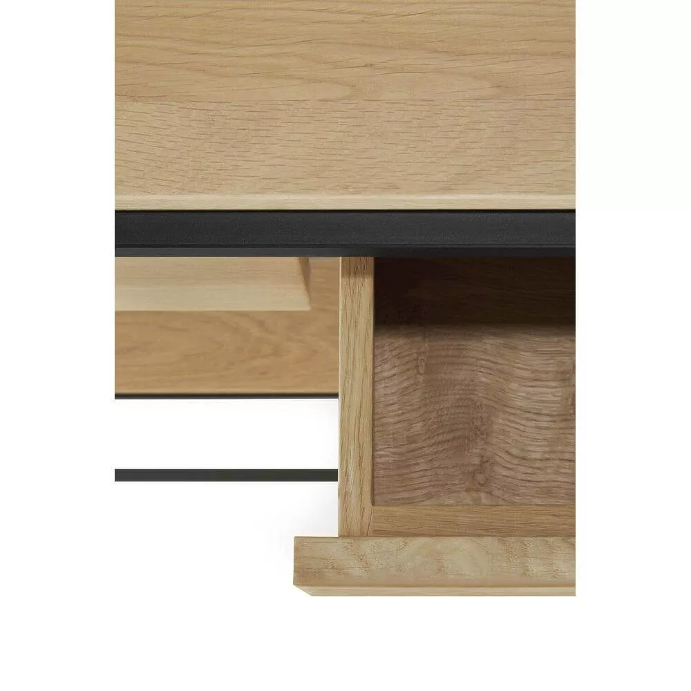 Oak Monolit 2 Drawer Console